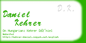 daniel kehrer business card